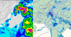 COLA and GFS shows heavy/severe thunderstorms during 8th spell